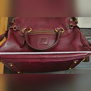 Dooney & Bourke Red and Dark Brown Leather Bag